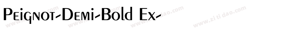 Peignot-Demi-Bold Ex字体转换